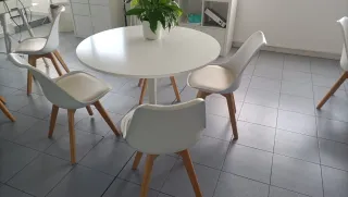 Sillas Nórdicas Blancas y Beige