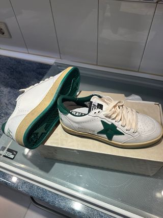 Zapatillas Golden Goose Ball Star Blancas/Verdes