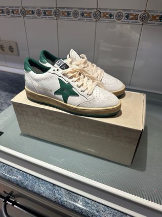 Zapatillas Golden Goose Ball Star Blancas/Verdes