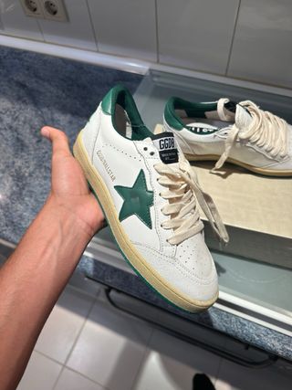 Zapatillas Golden Goose Ball Star Blancas/Verdes