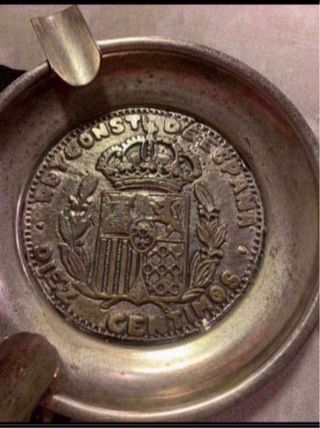 Antiguo Cenicero Alpaca