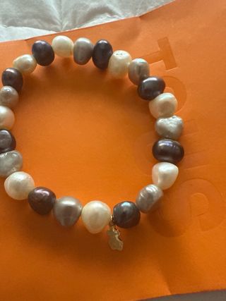 Pulsera Tous Perlas Oso Oro
