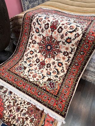 NUOVO tappeto persiano in seta e lana