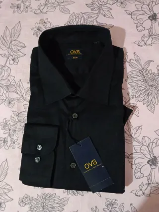 Camicia nera OVS slim manica lunga