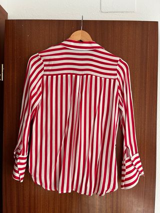 Camisa Mango Rayas Rojas y Blancas Talla XS