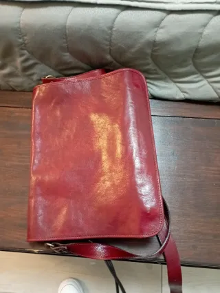 Borsa tracolla in pelle rossa