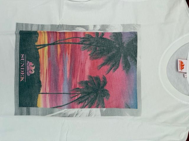 T-shirt Sundek ragazzo stampa palme