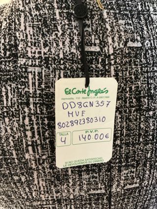 Vestido DKNY Negro y Gris