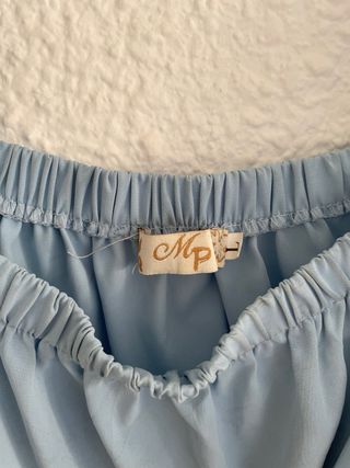 Blusa azul manga larga
