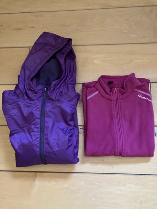 Cazadora y chaleco polar niña 10 a 12 años.Esquí.