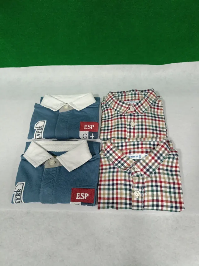 Lote de ropa,2polos y 2camisas niño.