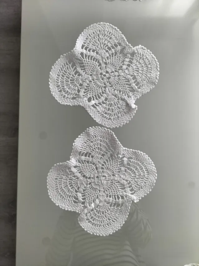 6 Tapetes de ganchillo hechos a mano.