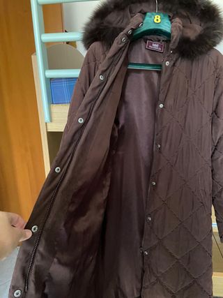 Cappotto lungo trapuntato marrone