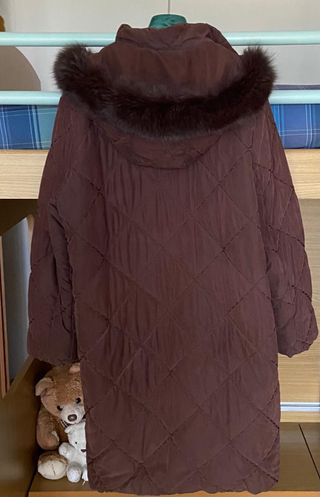Cappotto lungo trapuntato marrone