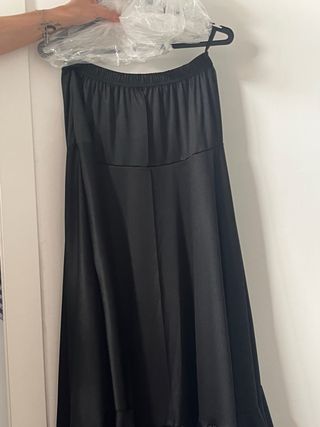 Falda negra flamenca talla M