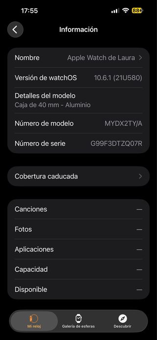 Apple Watch SE Plata/Blanco