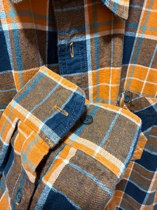 Camisa Timberland cuadros naranja y azul