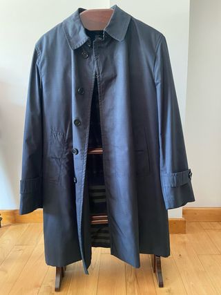 Gabardina Burberry Hombre Azul Marino