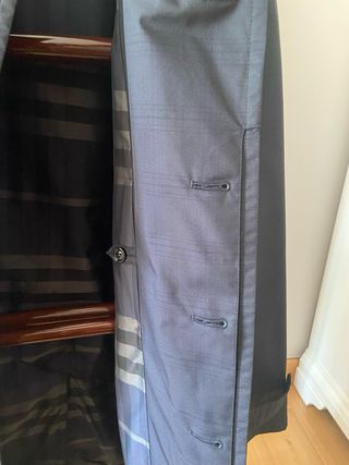 Gabardina Burberry Hombre Azul Marino