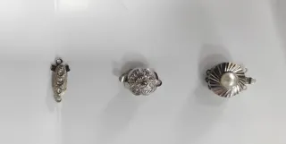 Lote 100 cierres collares/pulseras plata.