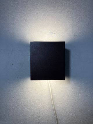 Lampada parete cubo marrone IP54