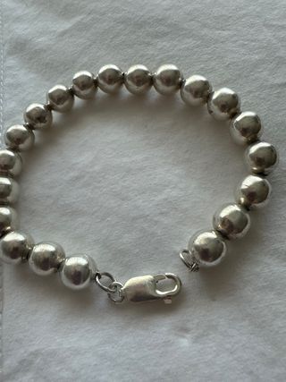 Pulsera de plata con cierre mosquetón