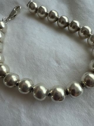 Pulsera de plata con cierre mosquetón