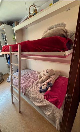 Litera doble abatible plegable con escritorio