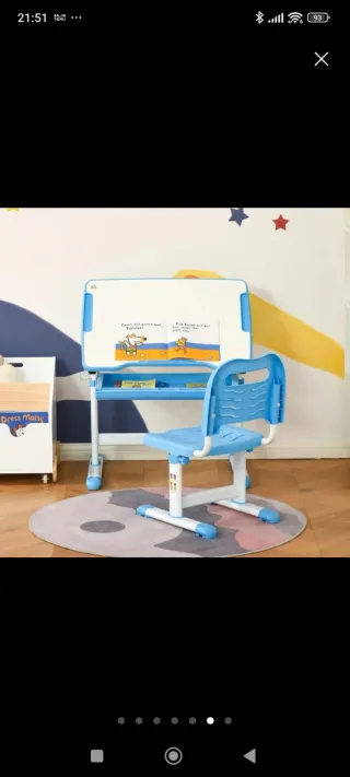 Escritorio y Silla Infantil Rosa