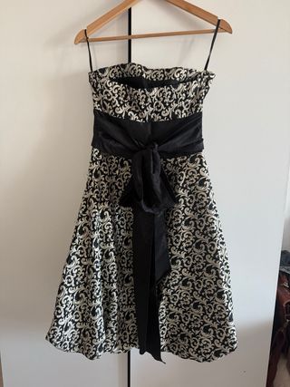 Vestido fiesta strapless estampado XS