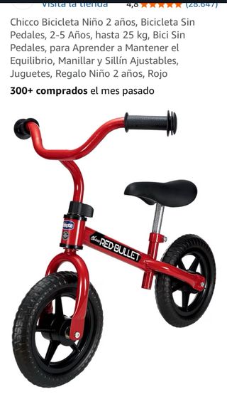 Bicicleta Infantil Chicco Red-Bullet Roja