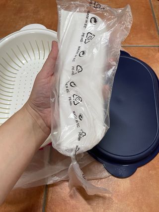 Contenitore Tupperware Blu e Bianco