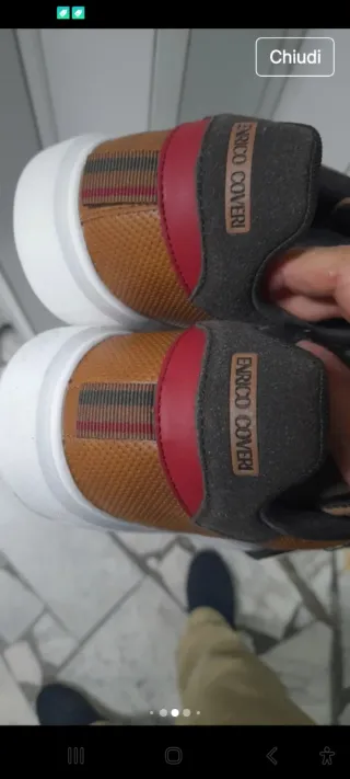 Scarpe Enrico Coveri Pelle Marrone Tg 44