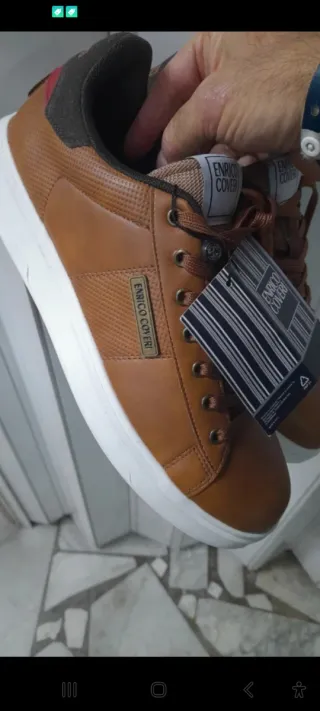 Scarpe Enrico Coveri Pelle Marrone Tg 44