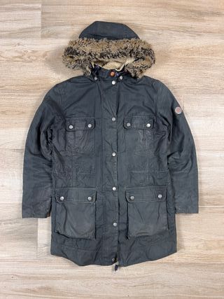 Barbour Caribena Waxed Cotton Jacket Black | UK 10