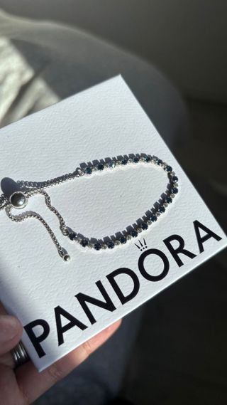 Pulsera Pandora Tenis Azul y Plateada