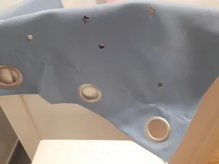 Tende per camerette per bambini con stelle blu rosa