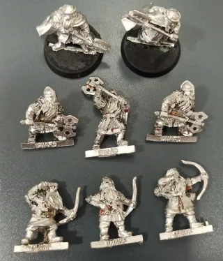 Lote Miniaturas Games Workshop LOTR Gimli y enanos