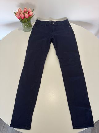 Pantalón Mujer Massimo Dutti Talla 36 Azul Marino