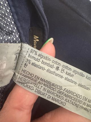 Pantalón Mujer Massimo Dutti Talla 36 Azul Marino