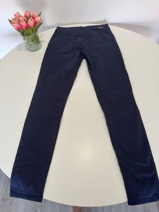 Pantalón Mujer Massimo Dutti Talla 36 Azul Marino