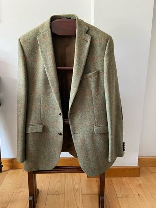 Americana Barbour Tweed Verde Hombre