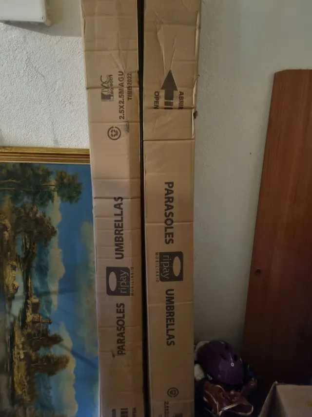 Parasol 2.50x2.50m Blanco