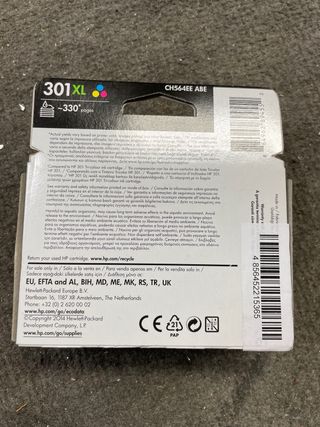 Cartucho Tinta HP 301XL Tricolor