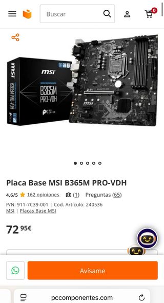 MSI B365M PRO-VDH Placa Base
