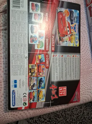 Clementoni Cars 4 en 1 Puzzle Domino Memo Cubos