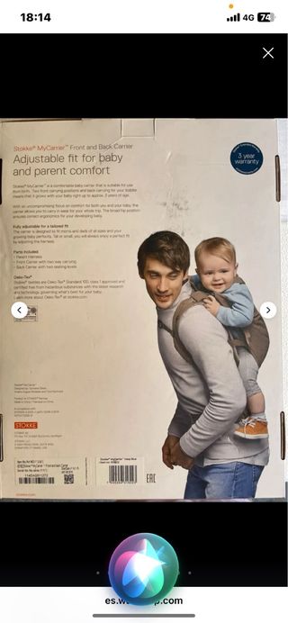 Mochila Portabebés Stokke MyCarrier Azul Marino