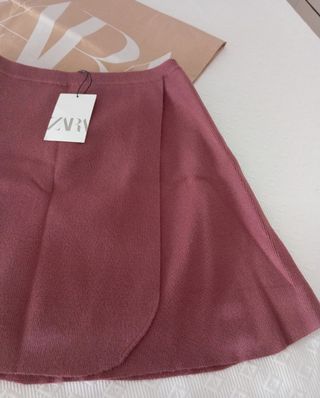 Minifalda punto Zara