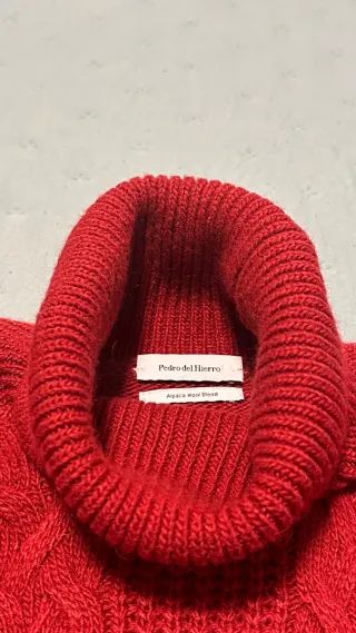 Jersey cuello alto Pedro Hierro rojo hombre