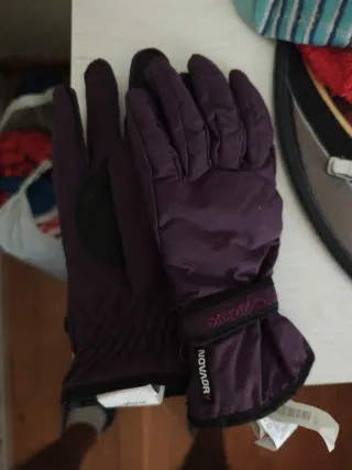 Guantes de nieve Quechua niña morado
